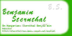 benjamin sternthal business card